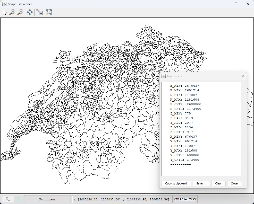 Screenshot Shape File Reader