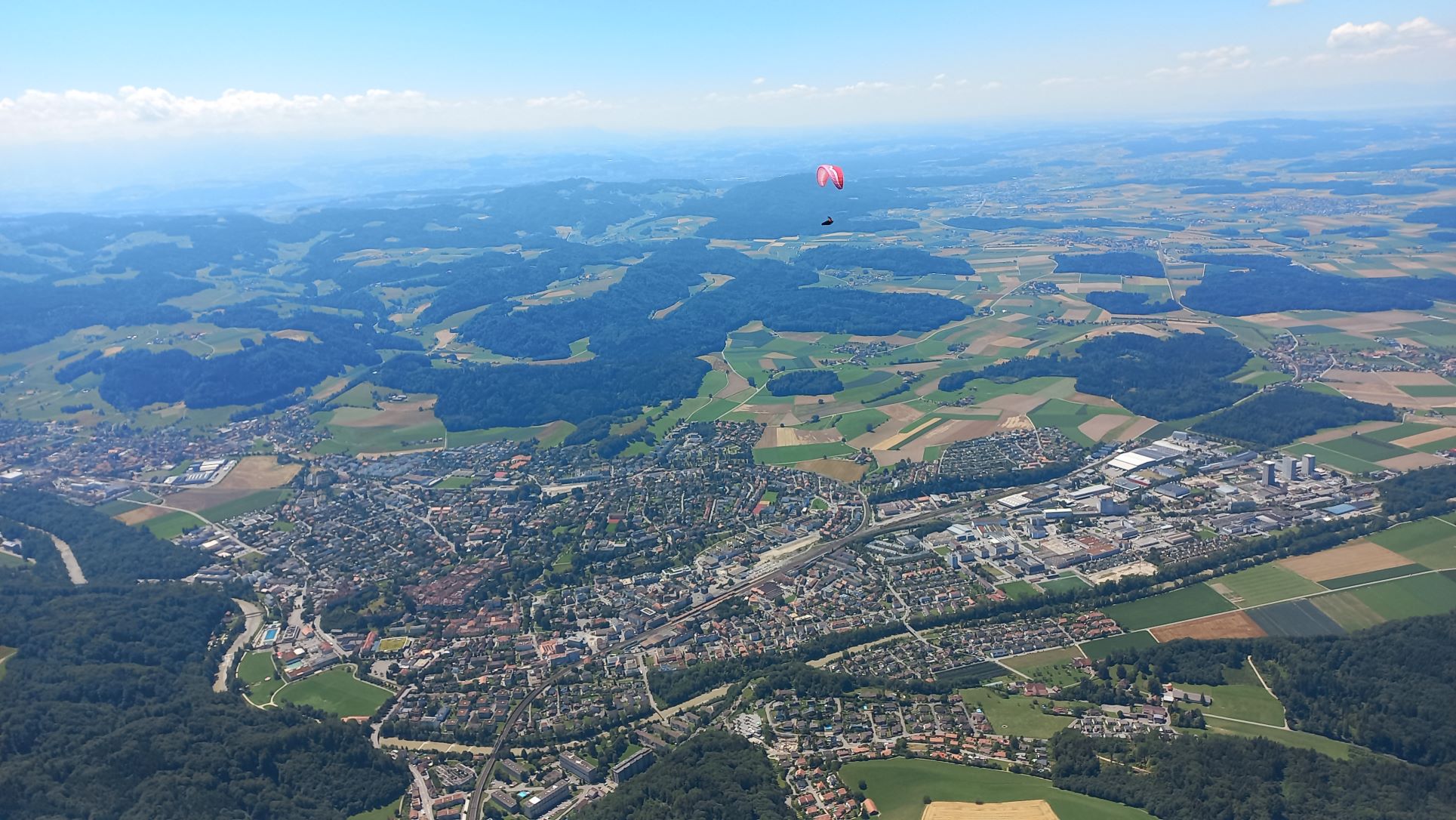 Unvergesslicher Flug &uuml;ber dem Emmental